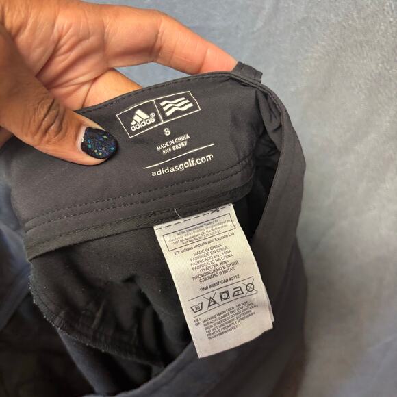 Adidas Golf Performance Trousers Zipper Pockets Womens Size 8 Preppy Windbreaker - Picture 10 of 13